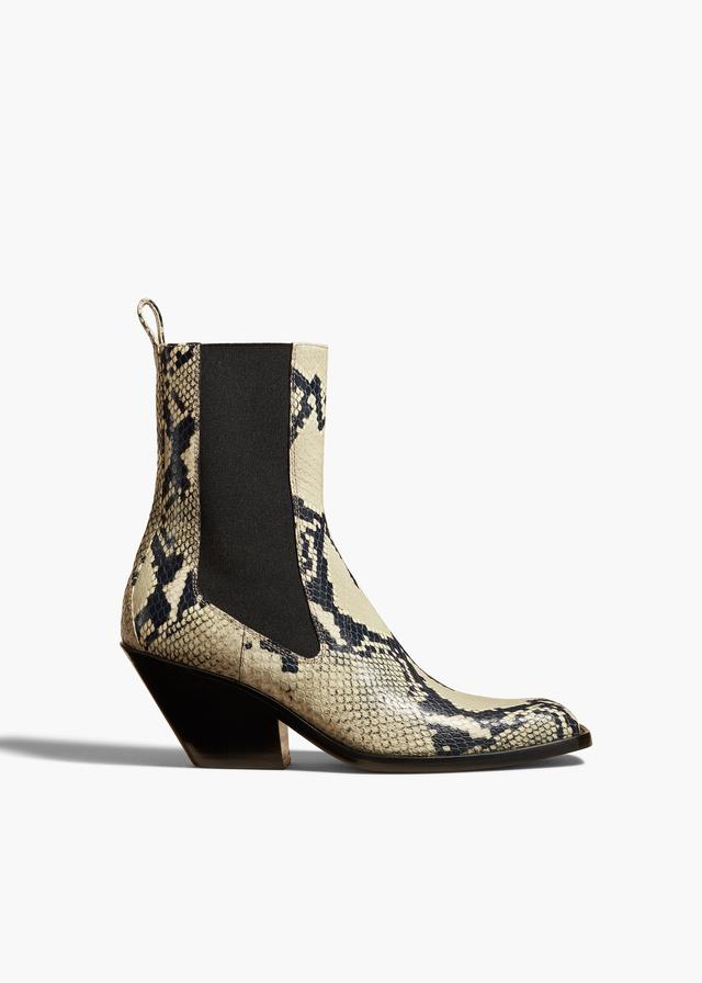 Austin Ankle Boot in Natural Python-Embossed Leather Product Image