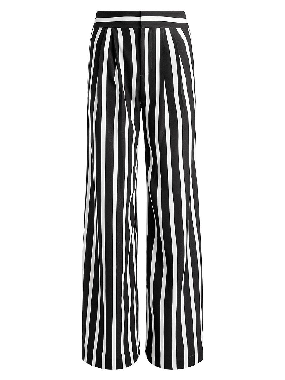 Womens Pompey Striped Wide-Leg Pants Product Image