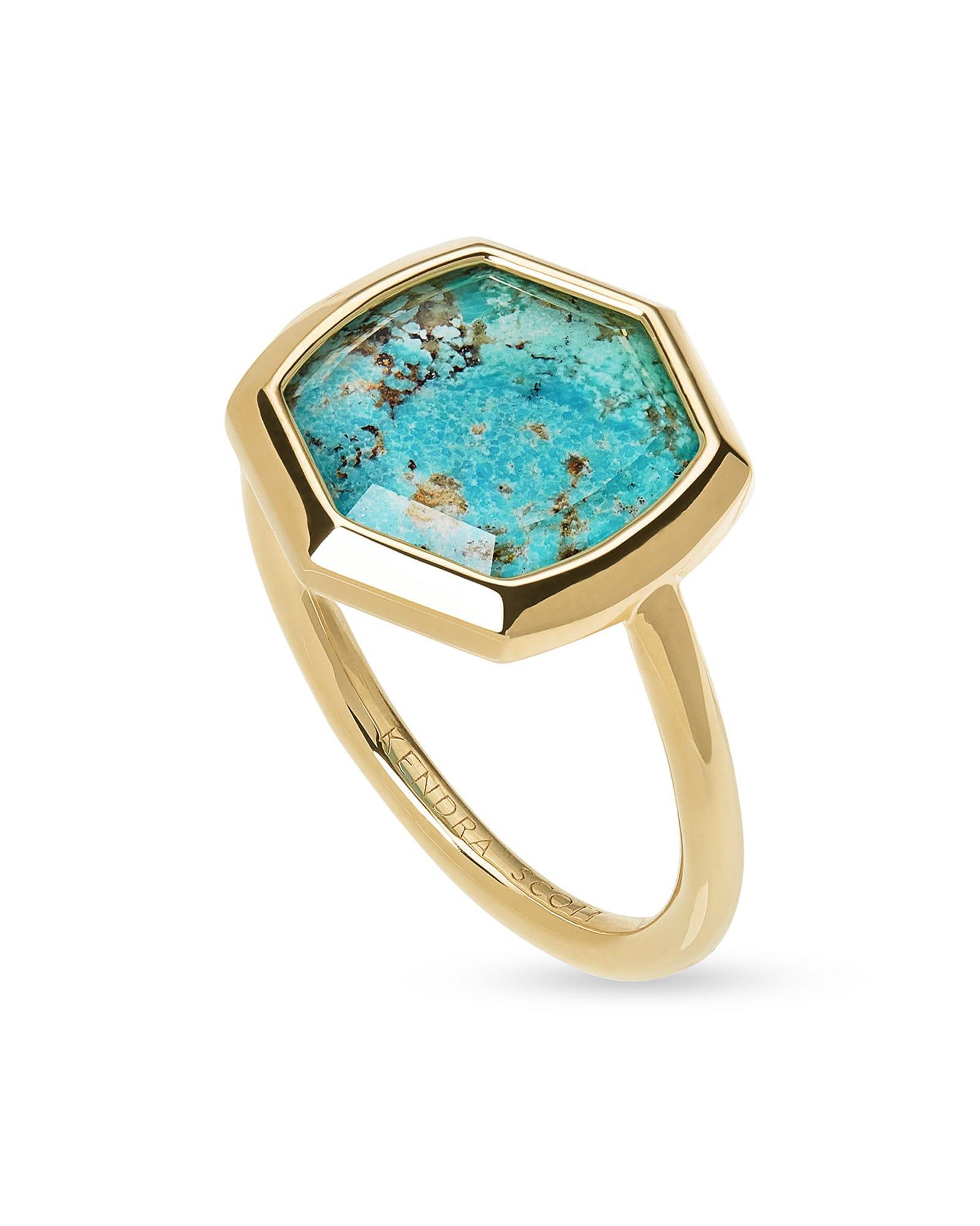 Davis 18k Gold Vermeil Charm in Turquoise Product Image