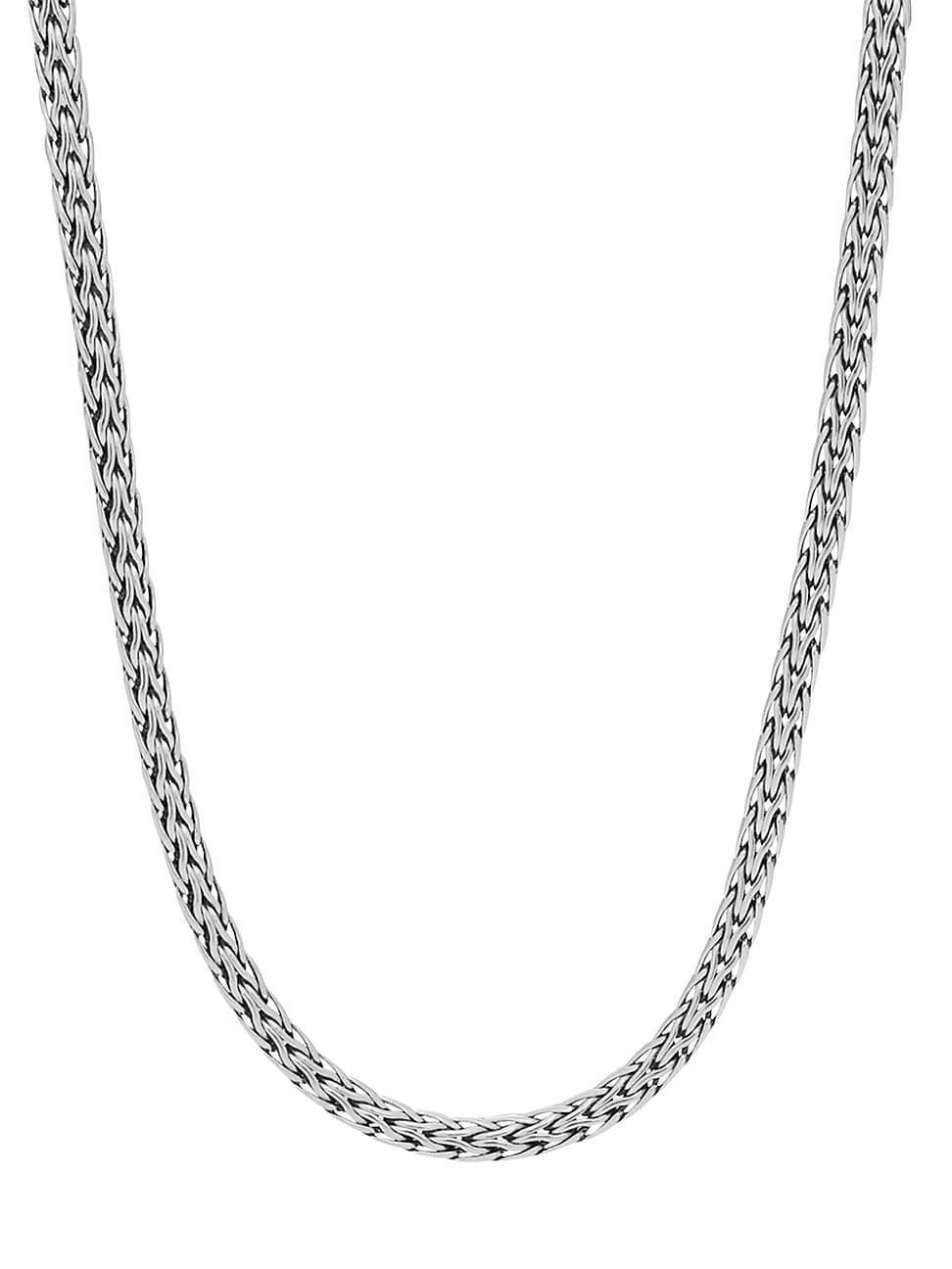 Womens Classic Chain Sterling Silver Slim Necklace Product Image