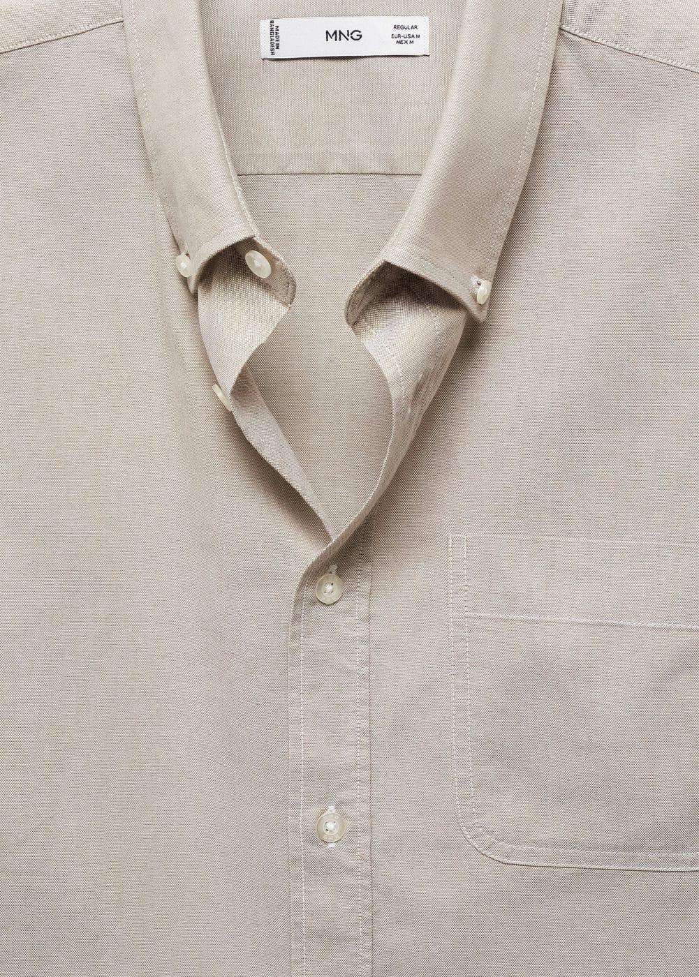 Mango Mens Regular Fit Oxford Cotton Shirt Product Image