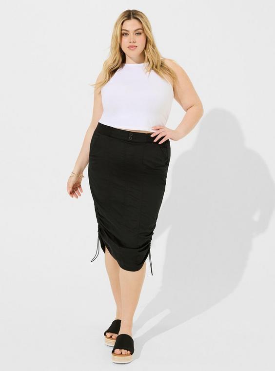 Maxi Poplin Cargo Skirt Product Image