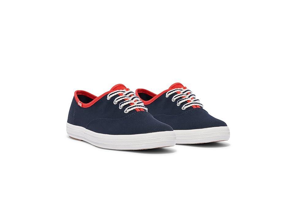 Keds Champion Canvas Lace-Up Red Varsity) Women's Lace up casual Shoes Product Image