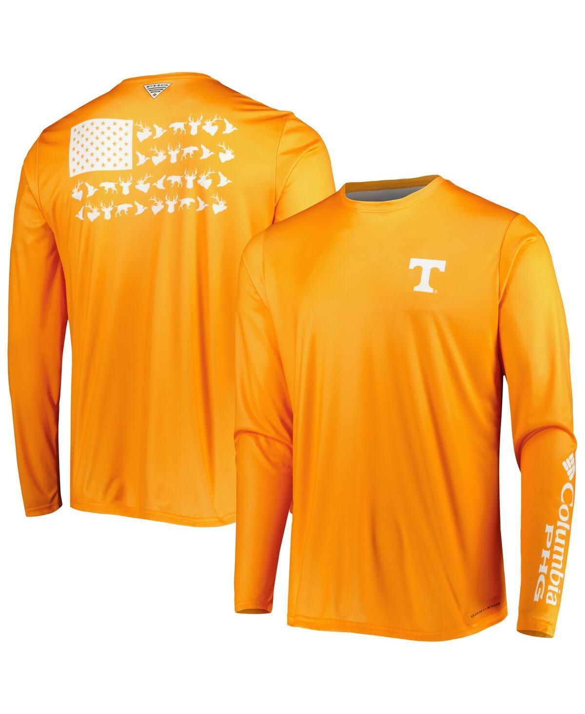 Mens Columbia Tennessee Orange Tennessee Volunteers Terminal Shot Omni-Shade Omni-Wick Long Sleeve T-shirt Product Image