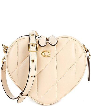 COACH Black Quilted Leather Heart Crossbody Bag Product Image