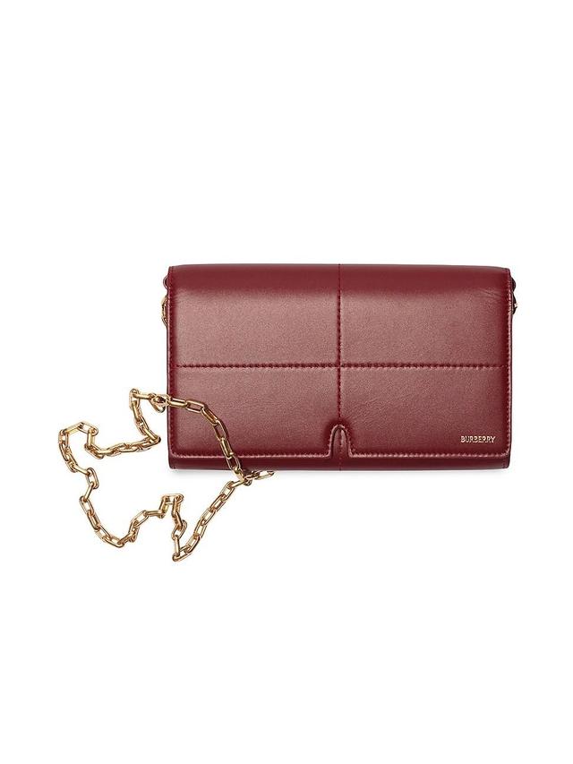 Womens Leather Chain Strap Wallet Product Image