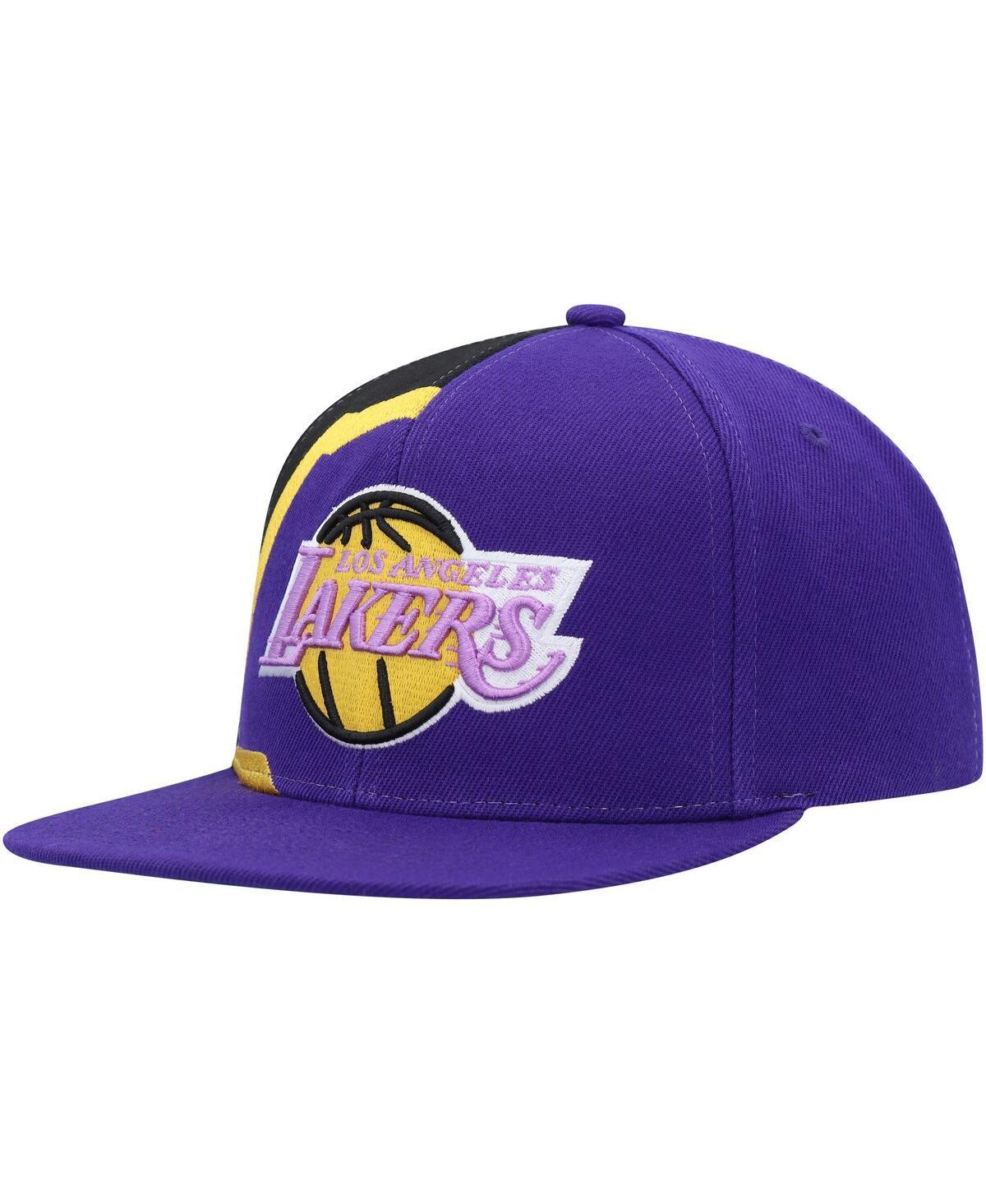 Mens Mitchell & Ness Los Angeles Lakers Hardwood Classics Retroline Snapback Hat Product Image