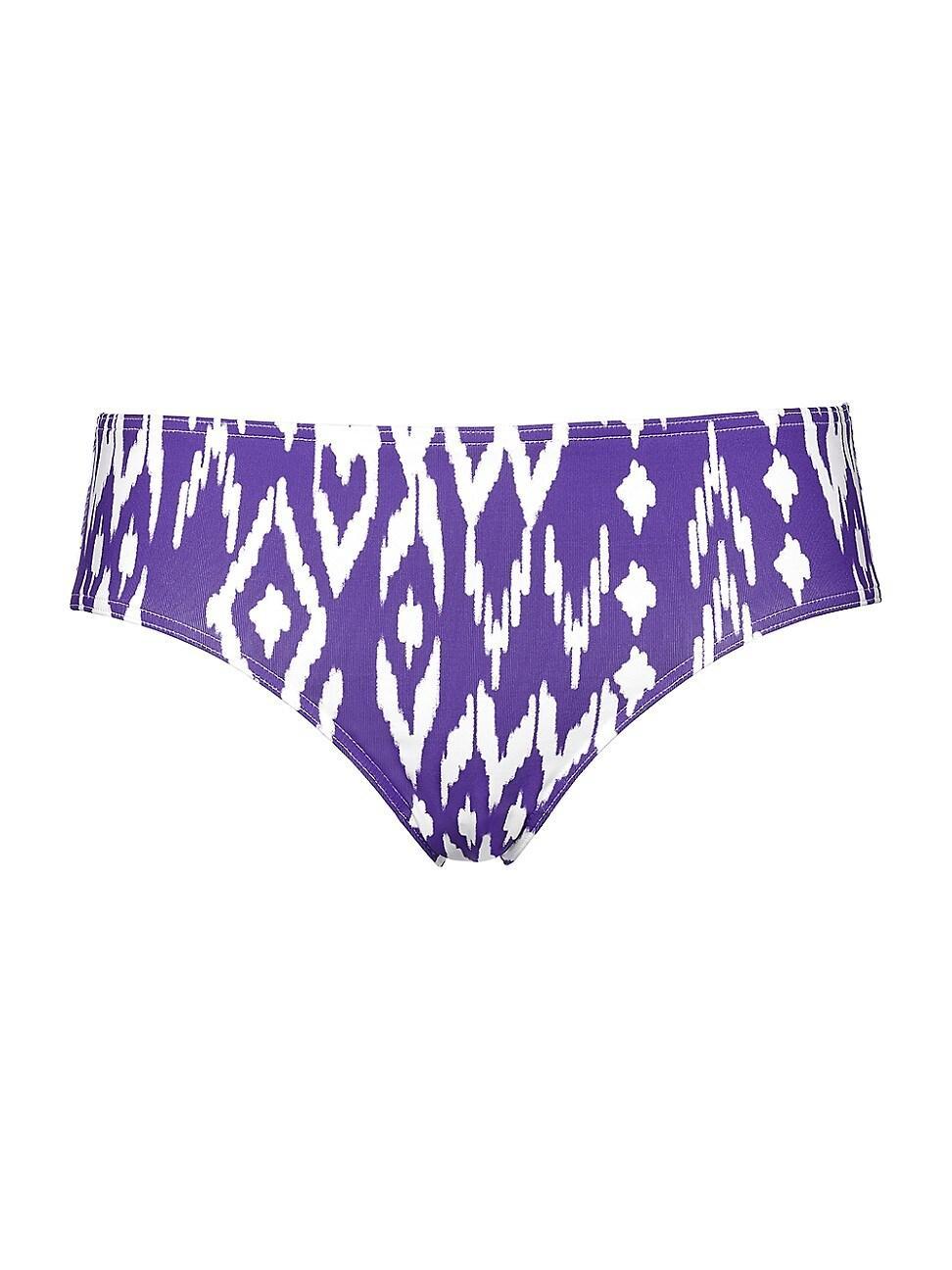 Dry Ikat-Print Hipster Bikini Bottoms Product Image