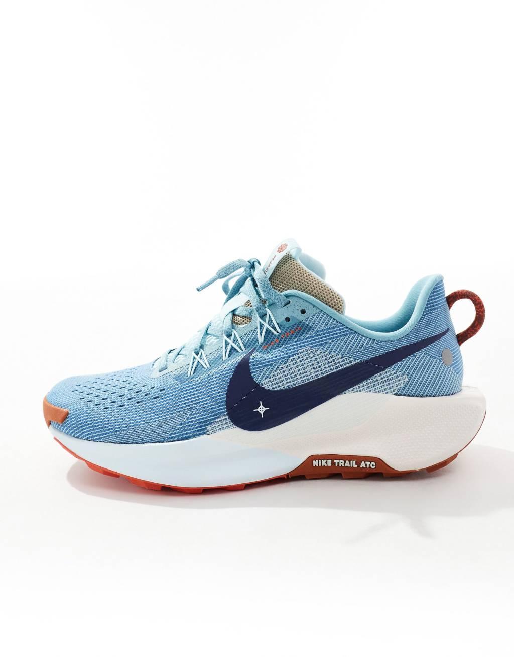 Nike Running ReactX Pegasus Trail 5 sneakers in light blue Product Image