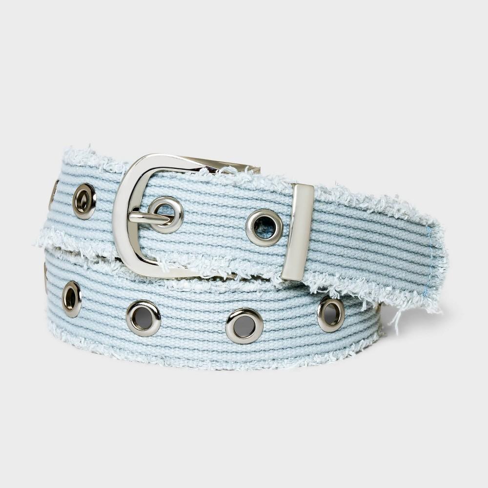 Womens Distressed Grommet Belt - Wild Fable Blue Product Image