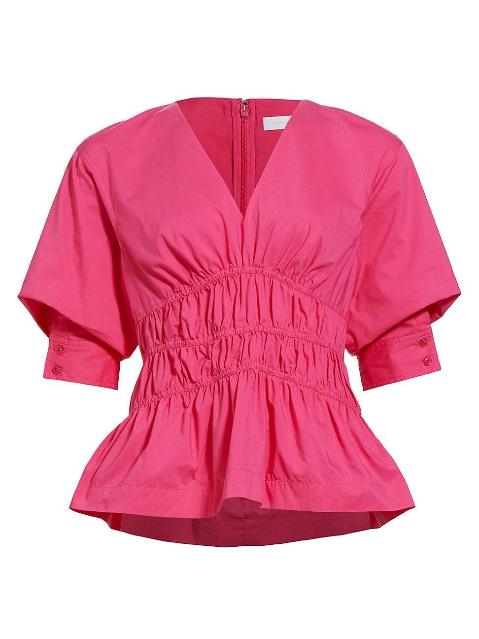 Womens Yuni Cotton Poplin Puff-Sleeve Top Product Image