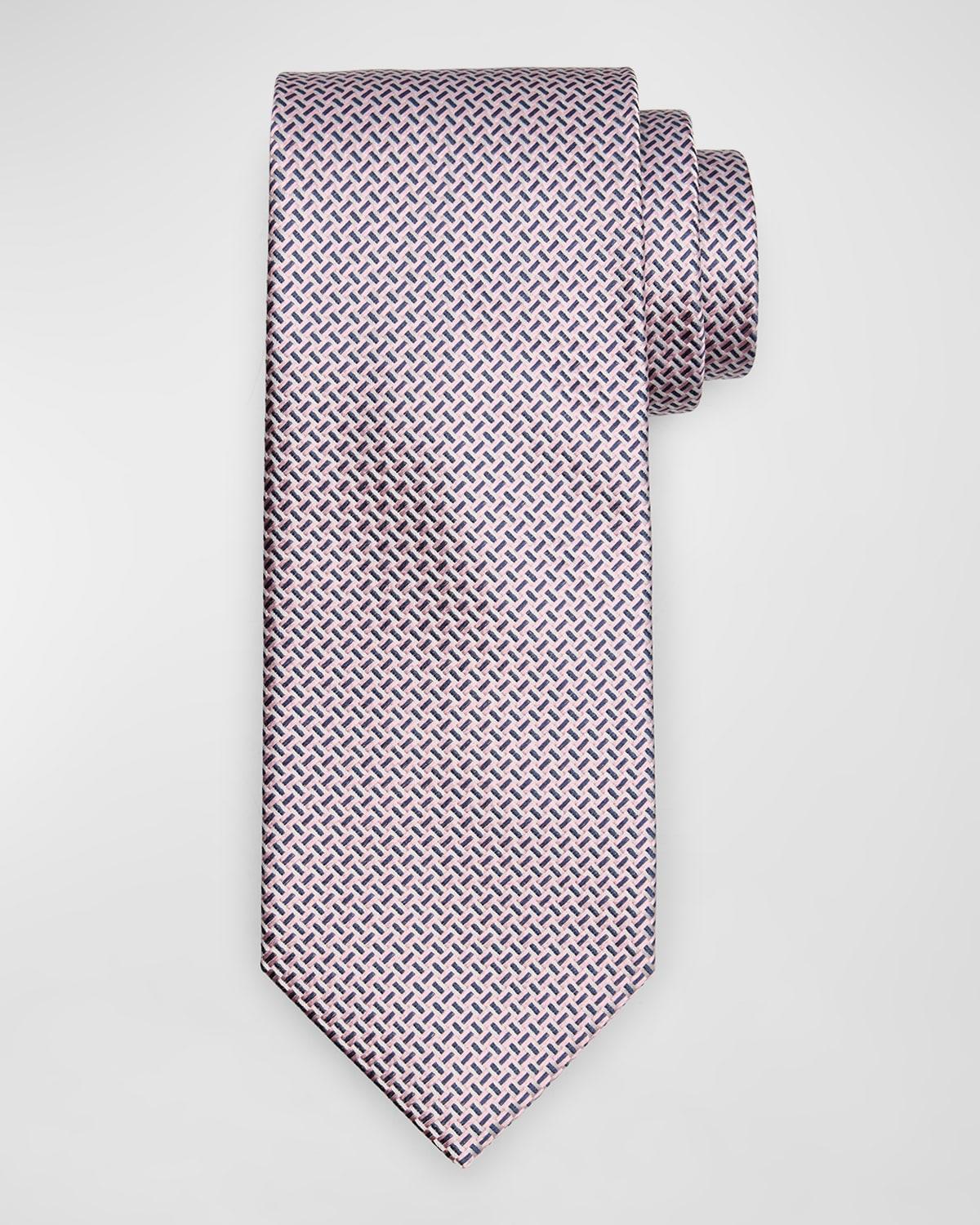 Mens Silk Jacquard Basketweave Tie Product Image