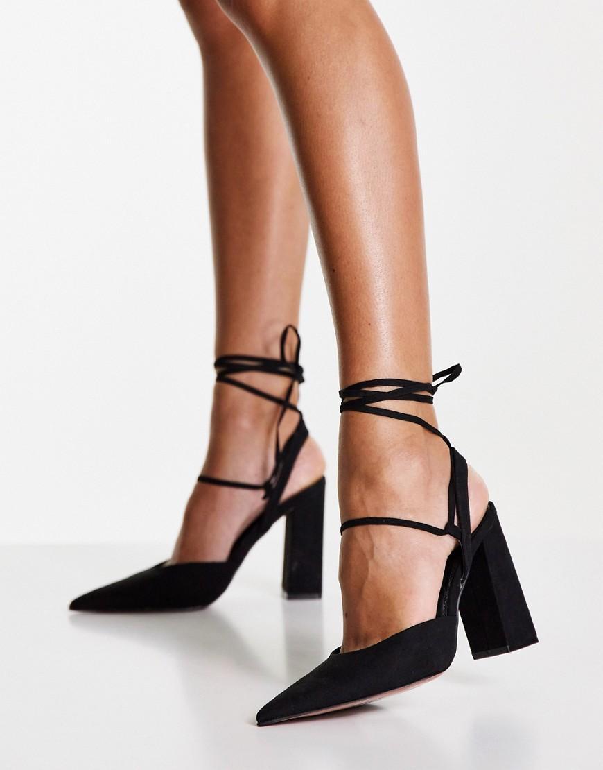 ASOS DESIGN Wide Fit Penza pointed high heeled pumps Product Image