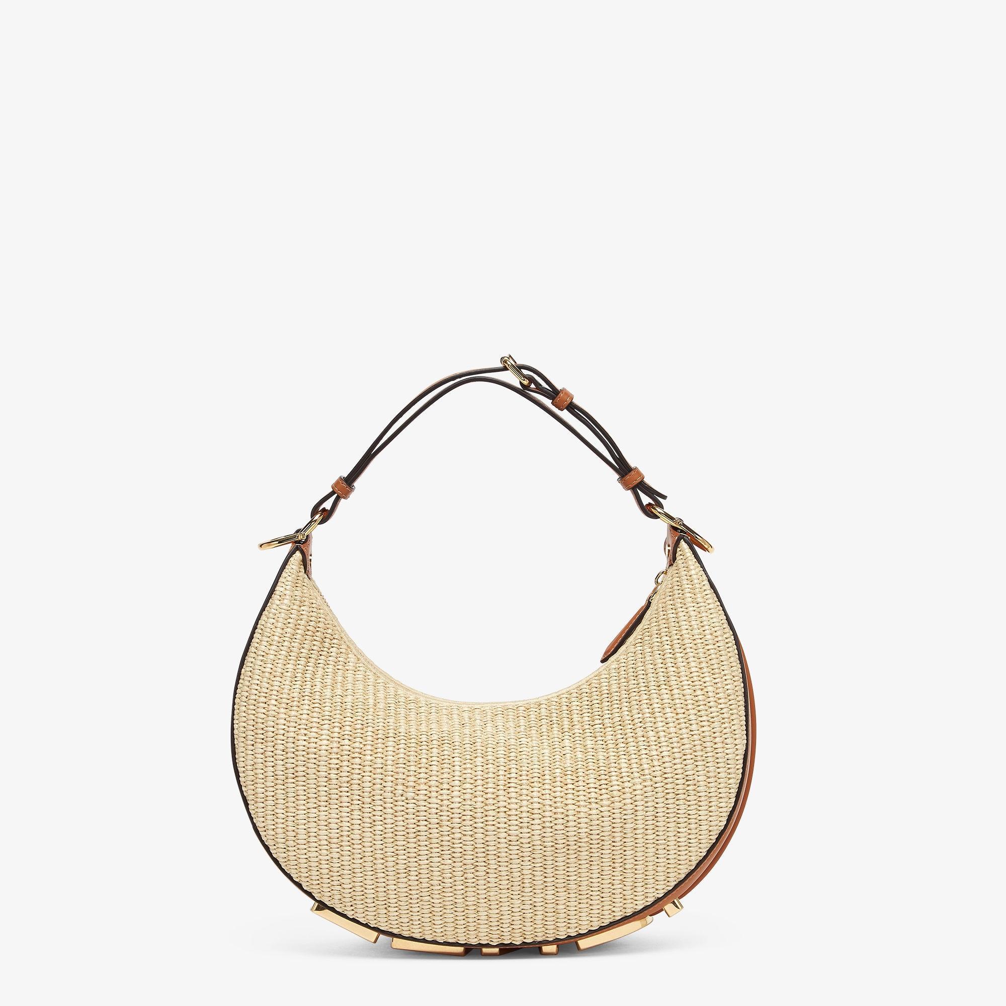 Fendigraphy SmallNatural straw bag Product Image