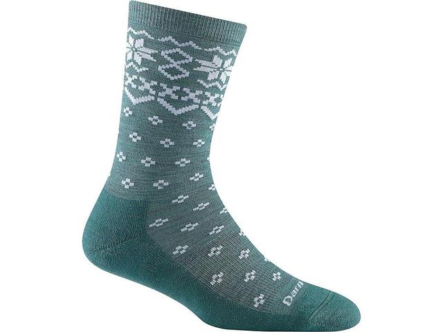 Darn Tough Vermont Shetland Crew Lightweight with Cushion (Teal) Women's Crew Cut Socks Shoes Product Image