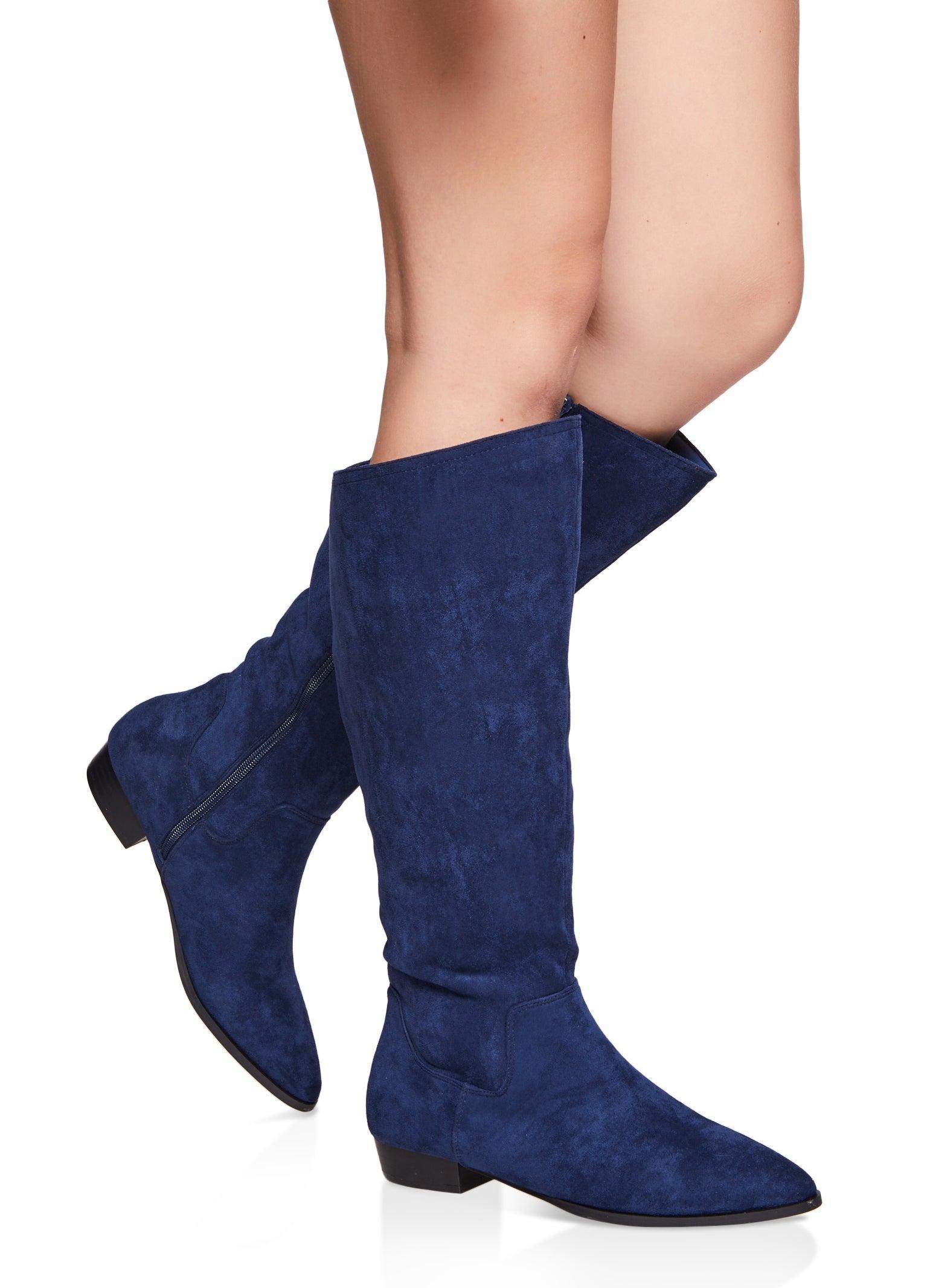 Womens Pointed Toe Knee High Boots Product Image