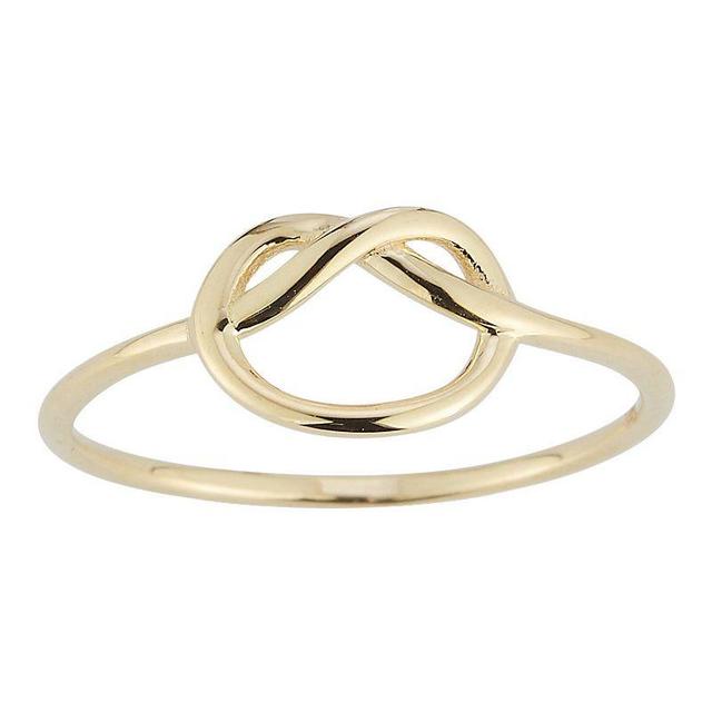 LUMINOR GOLD 14k Gold Knot Stackable Ring, Womens Yellow Product Image