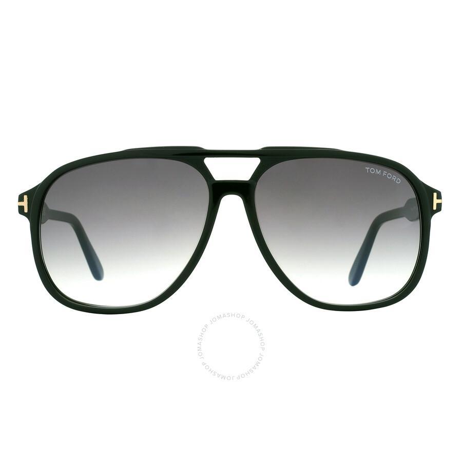 TOM FORD Raoul Smoke Gradient Navigator Men's Sunglasses Ft0753 01b 62 In Black Product Image