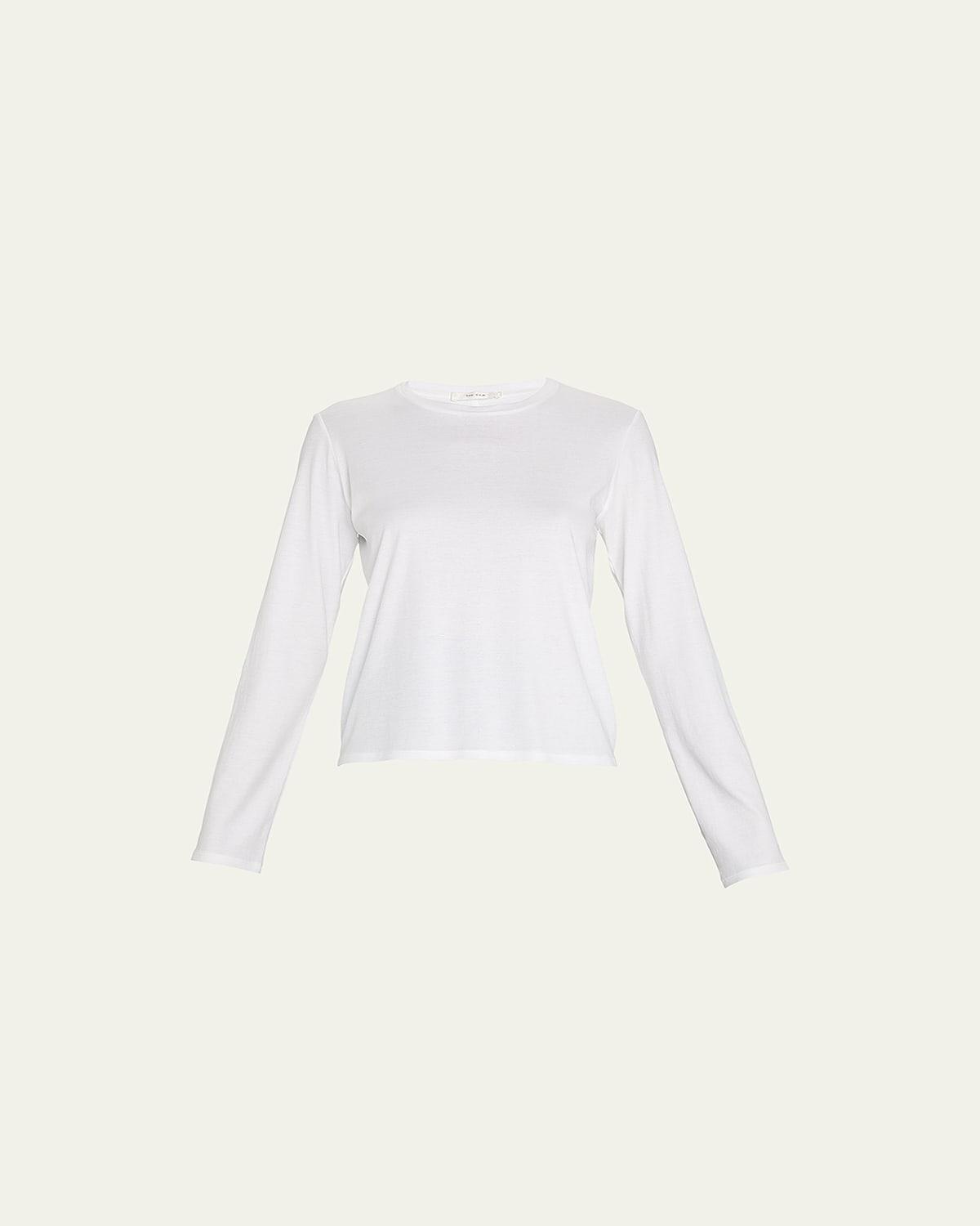 The Row Sherman Long Sleeve Cotton Jersey Top Product Image