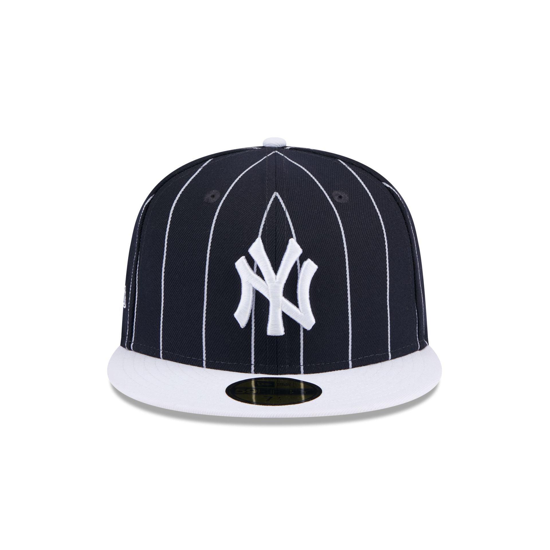 New York Yankees Throwback Pinstripe 59FIFTY Fitted Hat Male Product Image