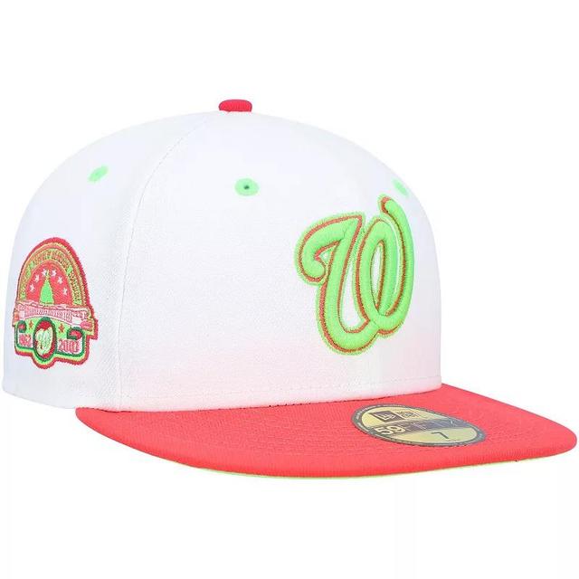 Mens New Era /Coral Washington Nationals Robert F. Kennedy Memorial Stadium Strawberry Lolli 59FIFTY Fitted Hat Product Image