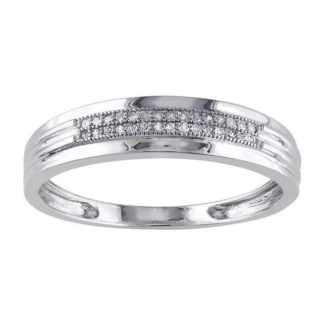 Stella Grace Mens 10k White Gold 1/10 Carat T.W. Diamond Wedding Band Product Image