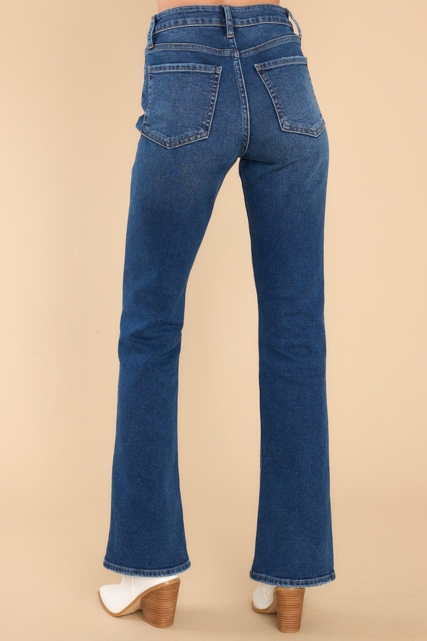 Just USA Forever Daydreaming Dark Wash Flare Jeans Blue Product Image