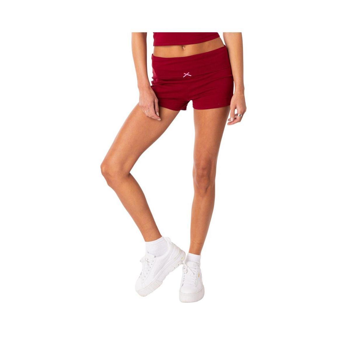 Womens Too Confident Fold Over Shorts product image