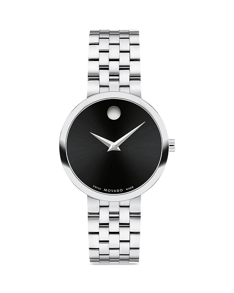 Movado Womens Museum Black Dial Classic Quartz Analog Stainless Steel Bracelet Watch Product Image