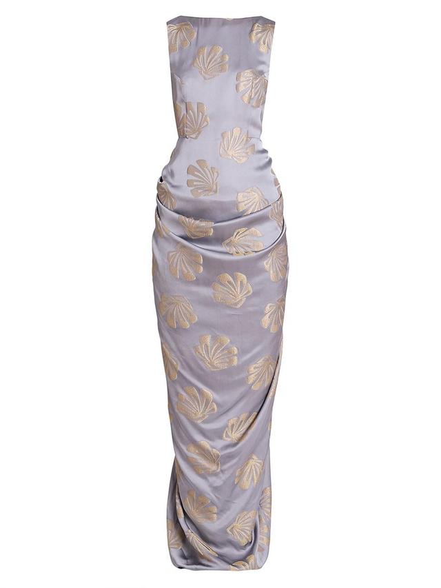 Womens Danama Metallic & Satin Gown Product Image