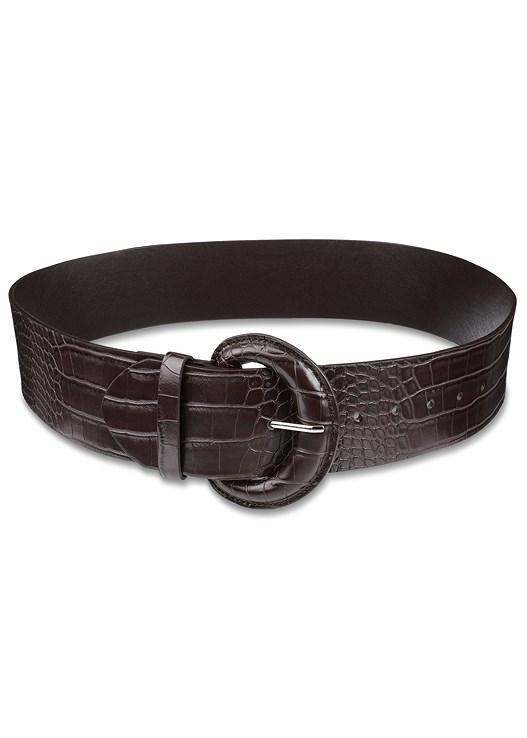 Faux Croc Wide Belt Product Image