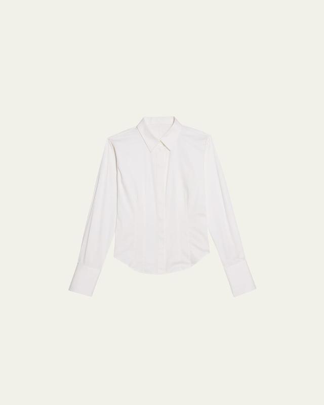 Fitted Button-Front Shirt Product Image