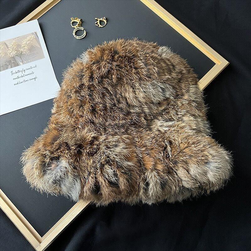 Plain Fluffy Faux Fur Bucket Hat product image