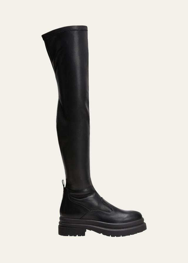 Leather Over-The-Knee Legging Boots Product Image