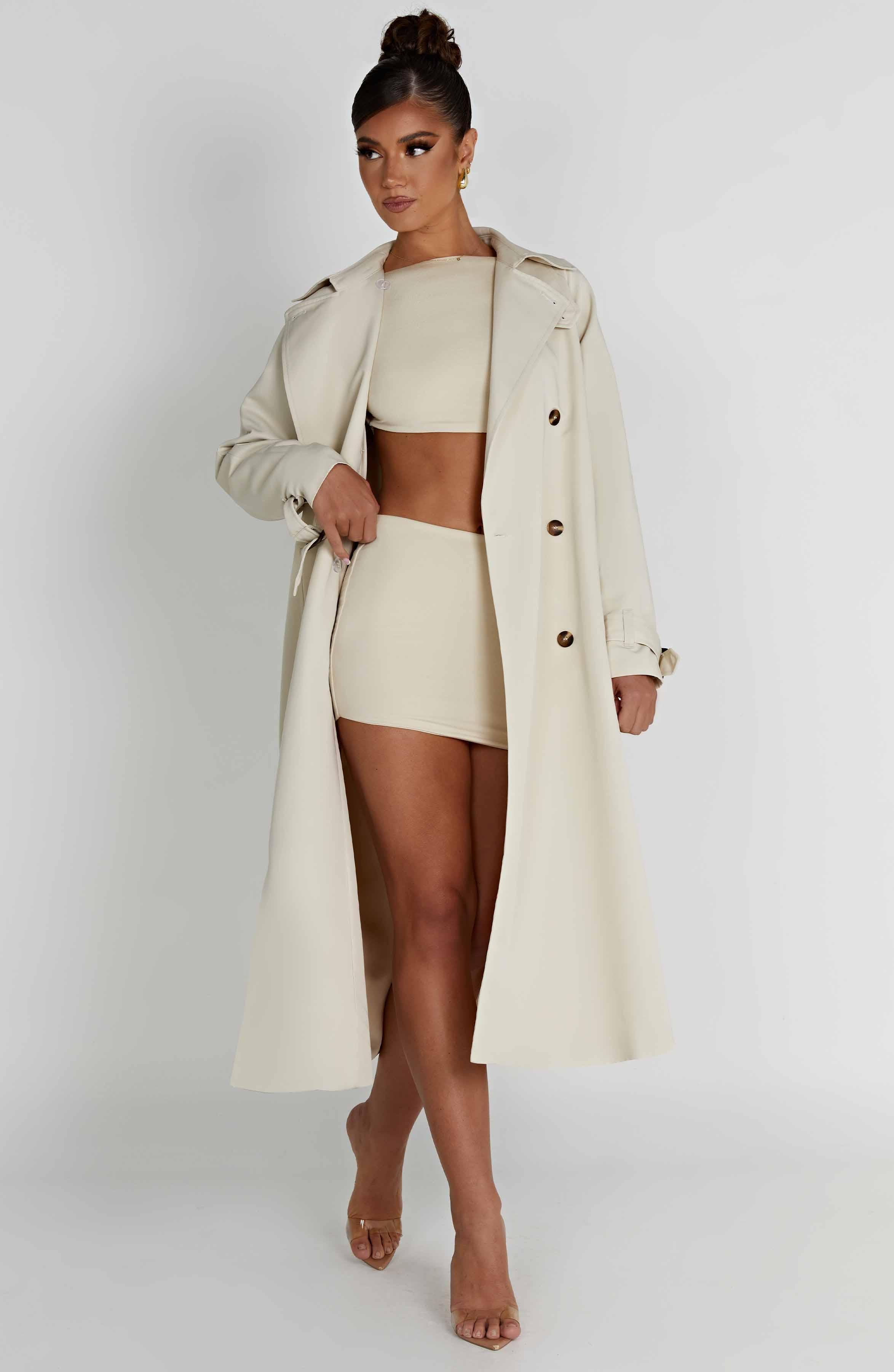 Camila Trench Coat - Sand Product Image