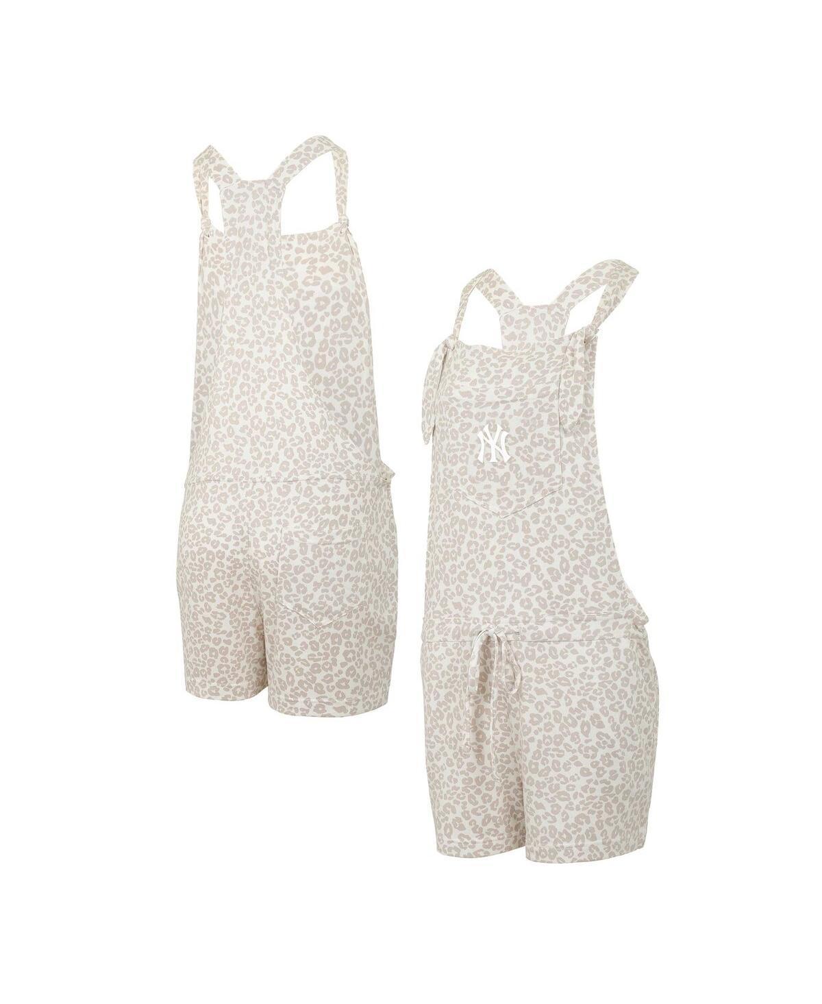 Womens Concepts Sport Cream Cleveland Guardians Montana Hacci Knit Romper Overalls Product Image