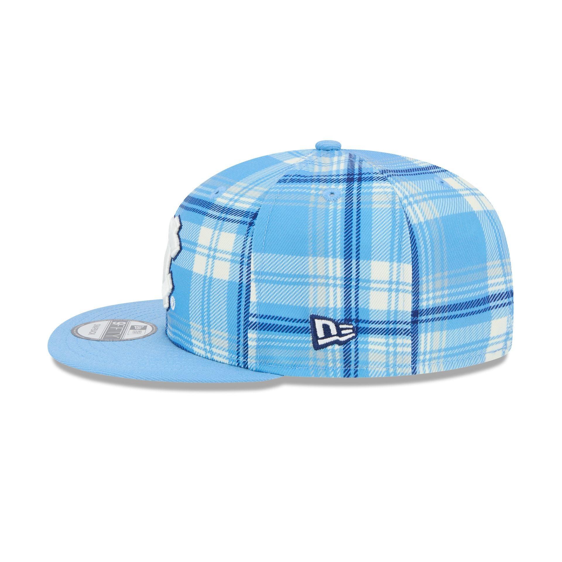 North Carolina University Tar Heels Plaid 9FIFTY Snapback Hat Male Product Image