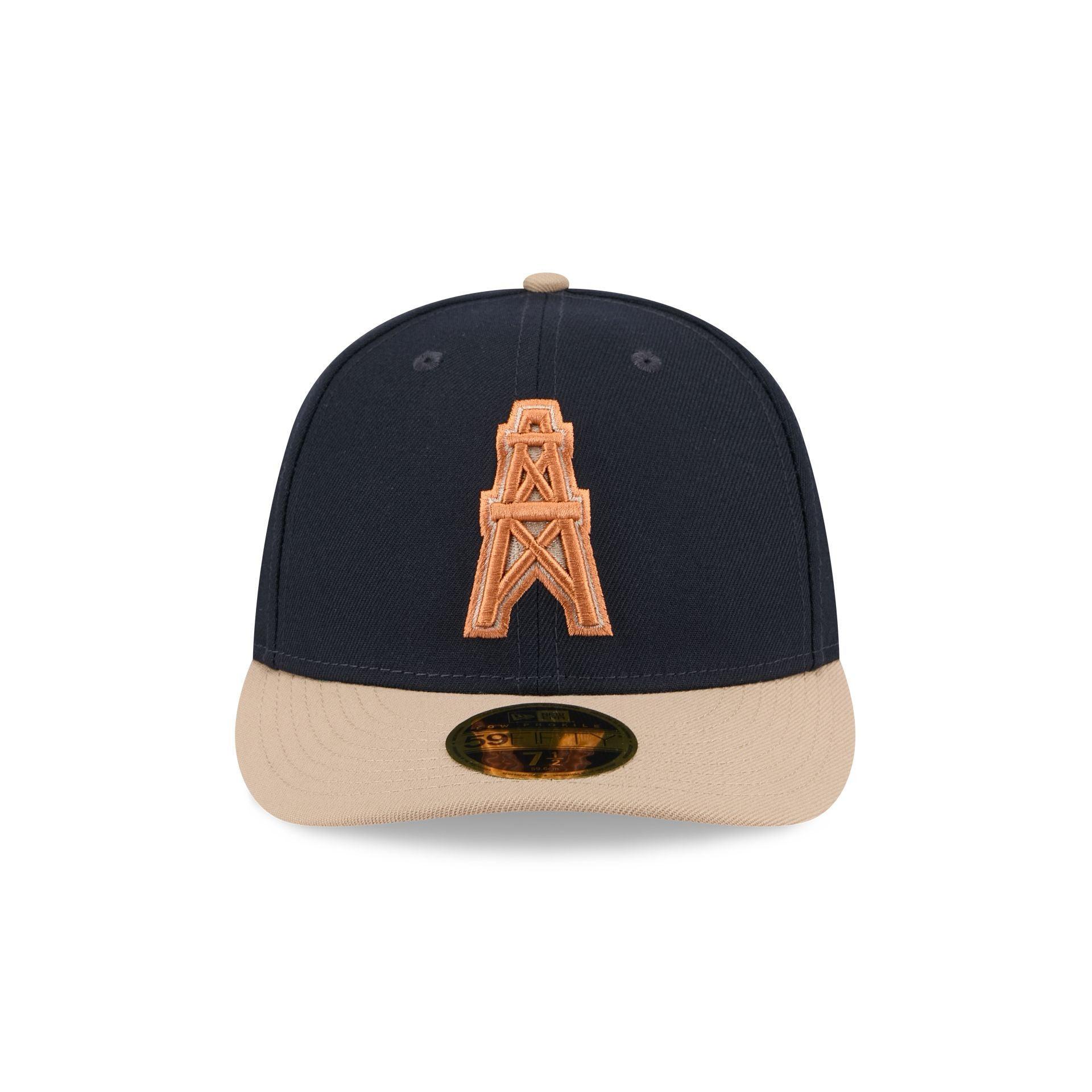 Oilers Blue Ivory Low Profile 59FIFTY Fitted Hat Male Product Image