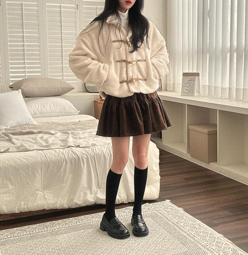 Faux Shearling Duffle Jacket Product Image