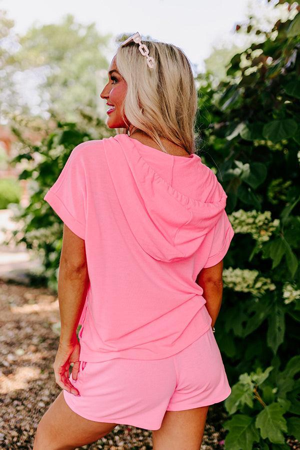 Take A Holiday Shorts In Neon Pink Product Image