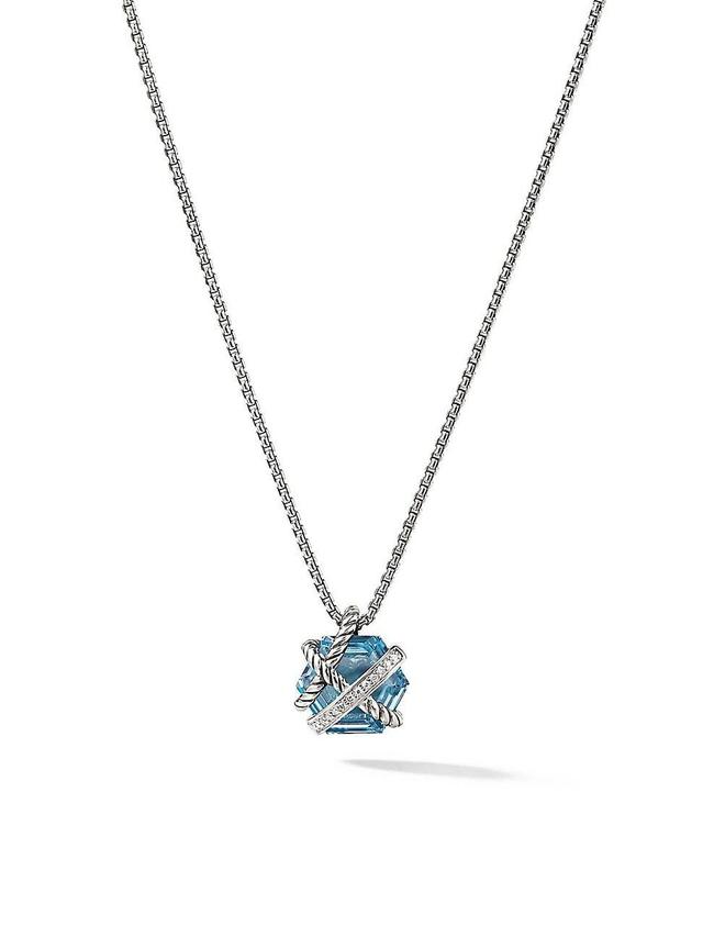 Womens Cable Wrap Necklace in Sterling Silver Product Image