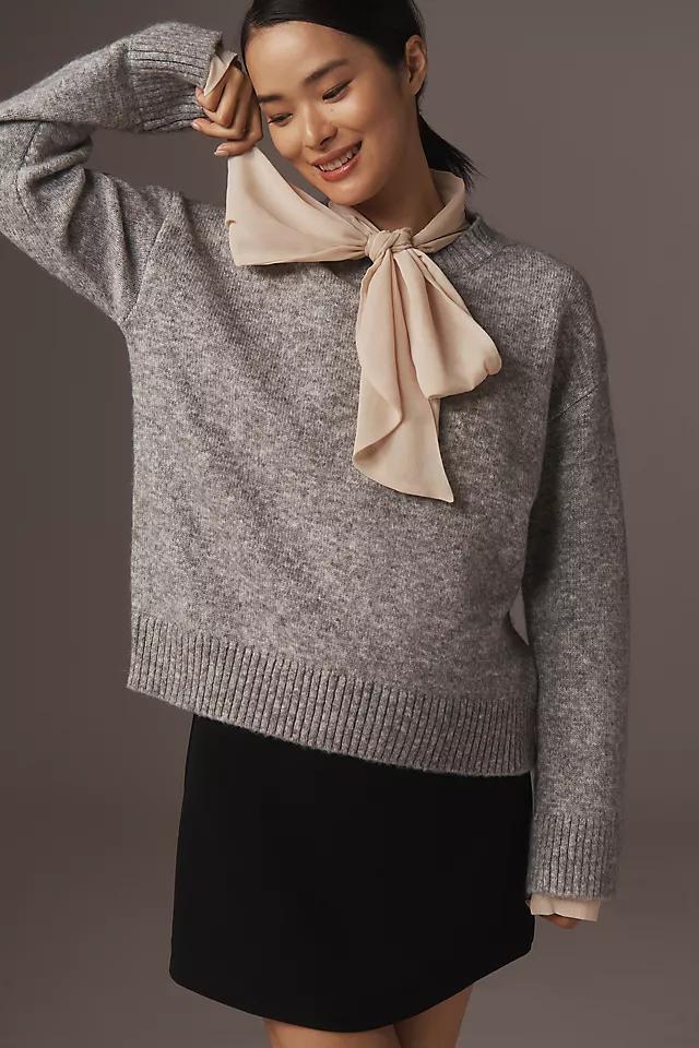 Endless Rose Tie-Neck Oversized Sweater Product Image