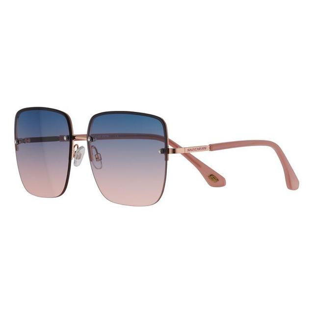 Skechers Womens 62mm Rimless Butterfly Sunglasses Product Image