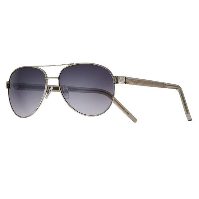 Womens Nine West 58mm Metal Aviator with Textured Wire Core Sunglasses Product Image