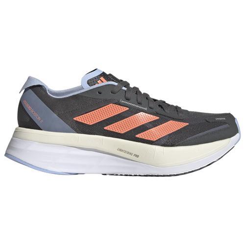 adidas Womens adiZero Boston 11 - Running Shoes Grey Six/Coral Fusion/Blue Dawn Product Image