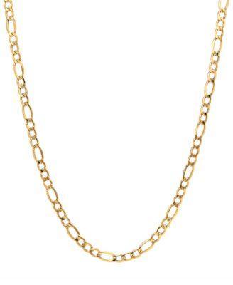 Italian Gold Figaro Link Chain 5 3 4mm Necklace Collection In 14k Gold Product Image