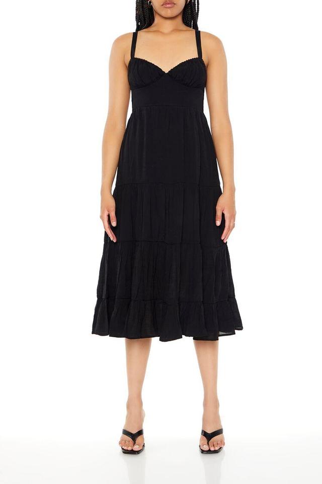 Tiered Cutout Midi Dress | Forever 21 Product Image