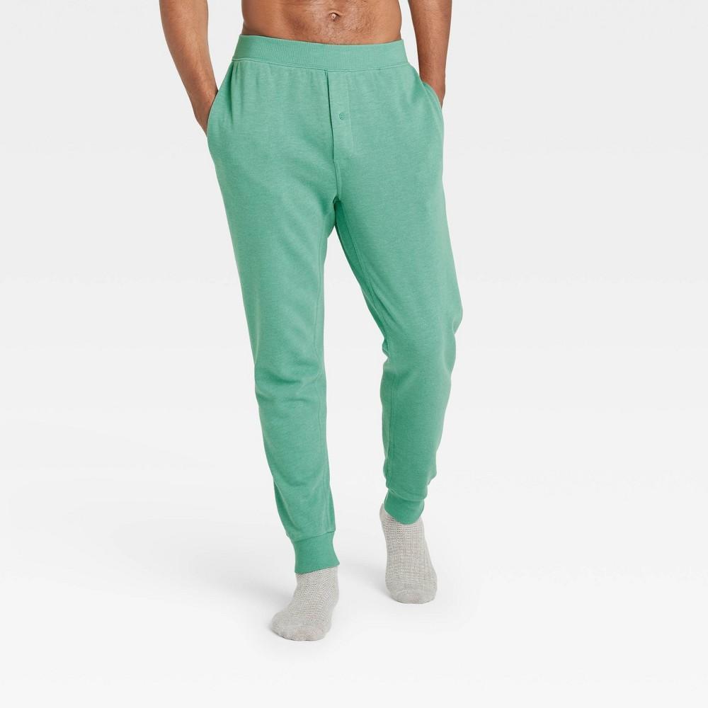 Mens Big & Tall Regular Fit Knit Jogger Pajama Pants - Goodfellow & Co Light Green XXLT Product Image