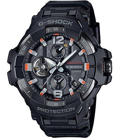 G-Shock Mens Analog Black Resin Strap Orange Detailed Watch Product Image