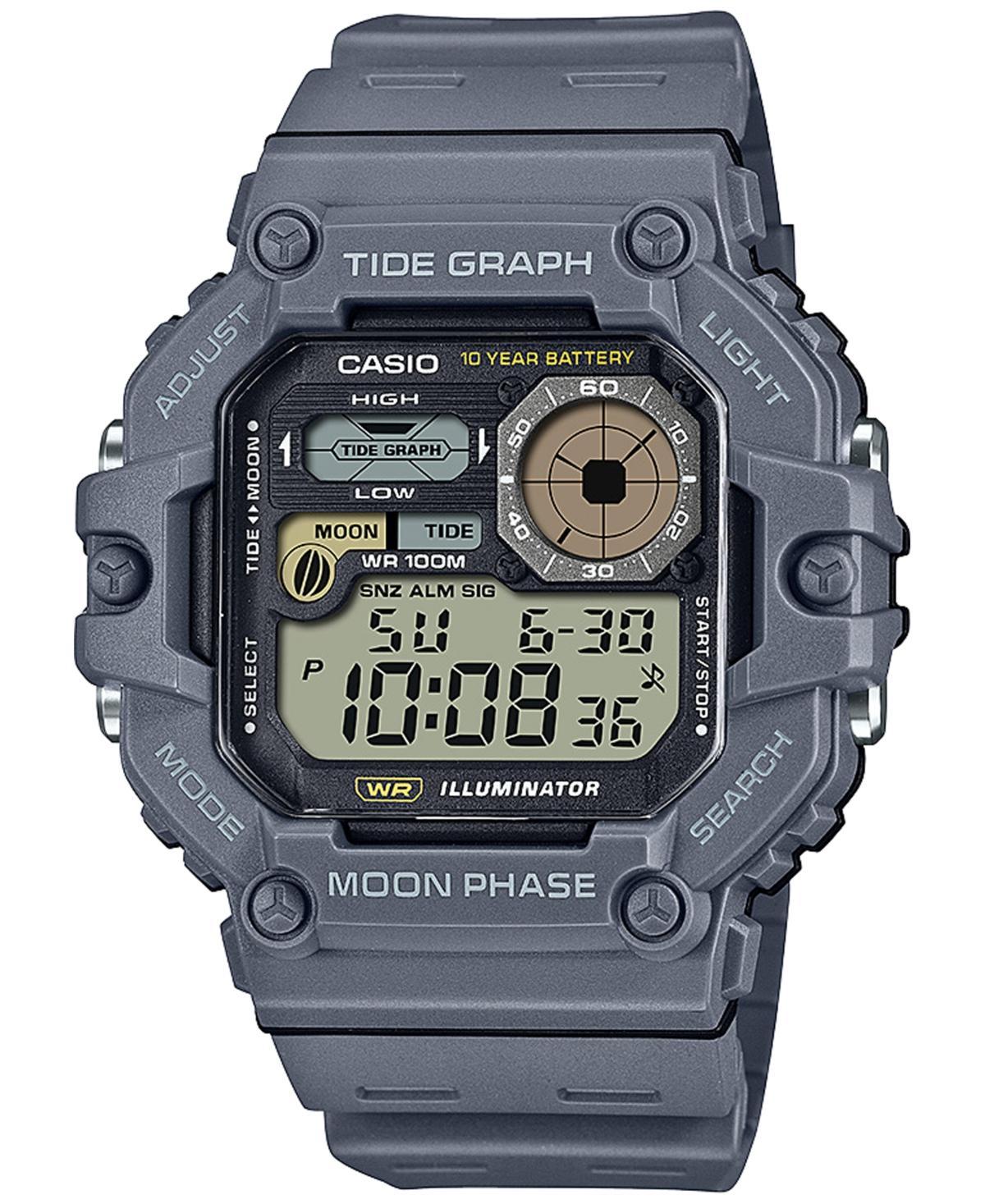 Casio Mens Digital Gray Resin Strap Watch 42mm, WS1700H-8AV - Grey Product Image